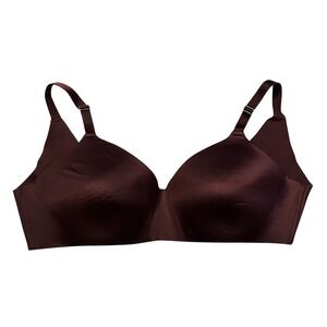 Soma Vanishing Back‎ Wireless Padded Adjustable Straps Bra Size 40D Burgundy